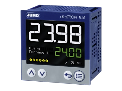 Angled view 2 Jumo 00680798 Temperature control relay AC 110   240V

