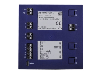 Back view 1 Jumo 00680798 Temperature control relay AC 110   240V
