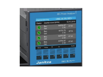 Product image 1 Janitza UMG96PA MID  Power quality analyser graphic
