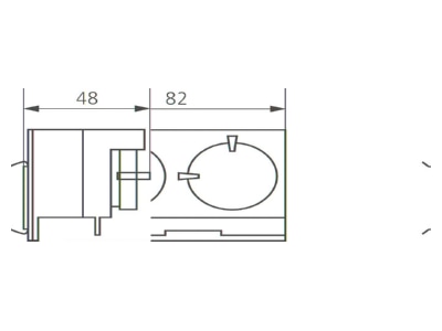 Dimensional drawing Theben FRI 77g2 Analogue time switch 230VAC