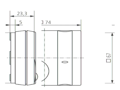 Mazeichnung Theben RAM 714 Raumtemperaturregler Ramses