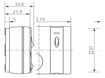 Mazeichnung Theben RAM 714 A Raumtemperaturregler Ramses