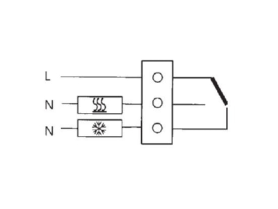 Circuit diagram Eberle INSTAT plus 2r Room clock thermostat
