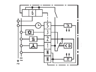 Schaltbild Eberle RTR E 6763 24V Raumtemperaturregler