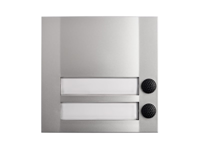 Produktbild Grothe DOMOLUX DUO SIM SW Klingeltaster 2fach 90x90x18 5mm  sil sw