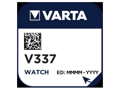 Product image Varta V 337 Stk 1 Battery Button cell 8 3mAh 1 55V
