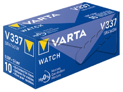 Product image back Varta V 337 Stk 1 Battery Button cell 8 3mAh 1 55V