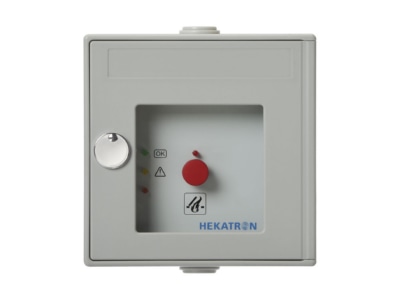 Product image Hekatron DKT 02 gr Push button 2 change over contacts grey
