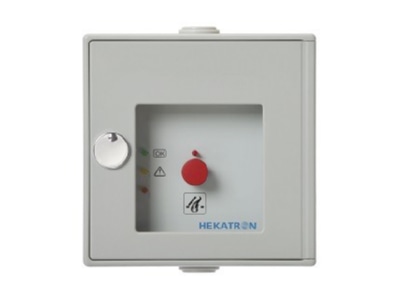 Product image slanted Hekatron DKT 02 gr Push button 2 change over contacts grey