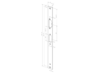 Dimensional drawing 1 Assa Abloy effeff Z65 31A35 01 Electrical door opener

