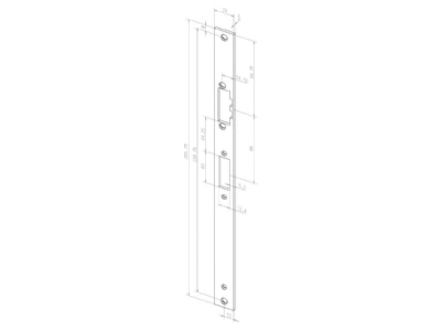 Dimensional drawing 1 Assa Abloy effeff Z65 31A35 01 Electrical door opener