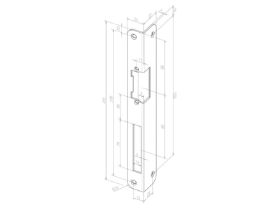 Dimensional drawing Assa Abloy effeff        32435 04 Electrical door opener