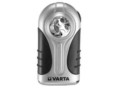 Back view Varta 16647 Flashlight 98mm silver
