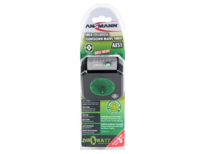 Detailed view Ansmann AES1 Socket outlet protective contact black