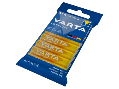 Produktbild 2 Varta 4103 Fol 8 Batterie Longlife AAA Micro  R3  Al Mn