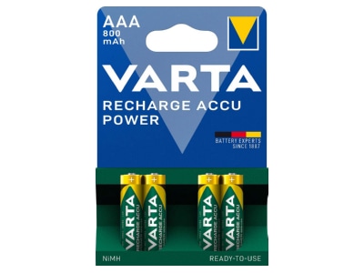 Product image 1 Varta 56703 Bli 4 Rechargeable battery Micro 800mAh 1 2V
