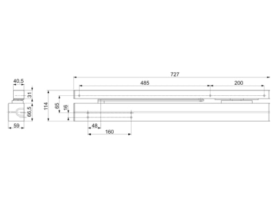 Ma�zeichnung Assa Abloy effeff DC700FT0 EDEV1  Sicherheitsschloss DC700 GFT 12VDC m RWT Aluf DC700FT0 EDEV1