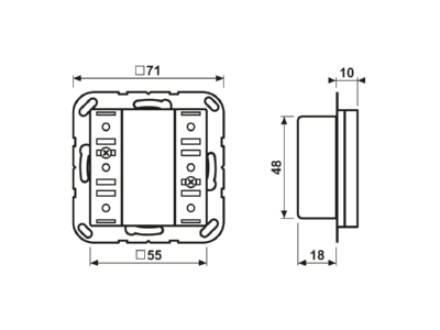 Ma�zeichnung Jung SI TM A 5093 Tastmodul Universal