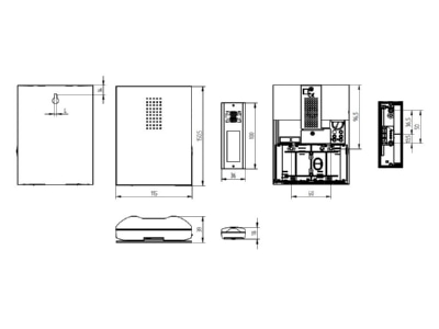 Dimensional drawing Grothe MISTRAL 200M si Bell 86dB