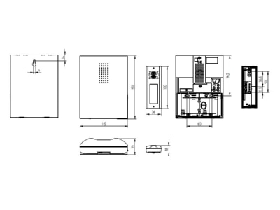 Dimensional drawing Grothe MISTRAL 300M ws Bell 86dB