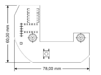 Dimensional drawing Hekatron Basis X Radio module for smoke detector