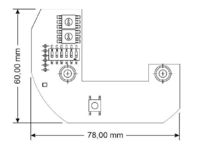 Dimensional drawing Hekatron Pro X Radio module for smoke detector