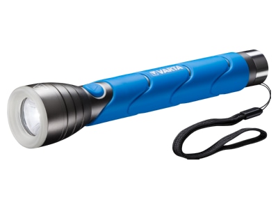 Back view Varta 18629 Flashlight 250mm blue
