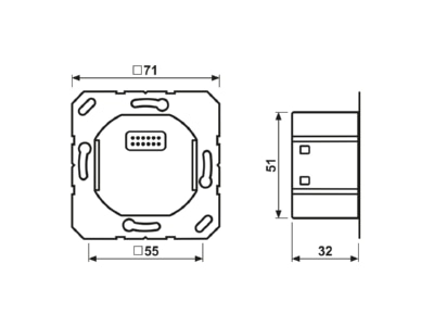 Dimensional drawing Jung NT AUDIO Power supply unit