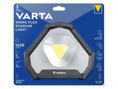 Product image Varta WorkFlex Stad Light Flashlight 199mm rechargeable Anthracite

