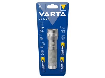 Product image Varta UV Light  4x1  Flashlight 118 7mm silver
