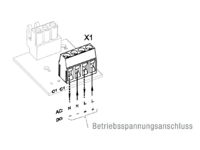Anschlussbild Pfannenberg PY X M  21550813000 Blitzleuchte gelb 10 57DC 56cd