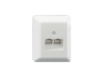 Product image 1 Rutenbeck UAE 2x8 8  Ap rw 2x RJ45 8 8  Data outlet Cat 3 white
