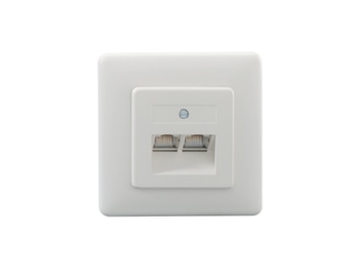 Product image 2 Rutenbeck UAE 2x8 8  Up rw 2x RJ45 8 8  Data outlet Cat 3 white