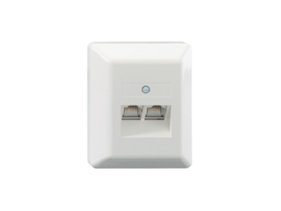 Product image 1 Rutenbeck UAE 8 8 8 8  Ap rw 2x RJ45 8 8  Data outlet Cat 3 white
