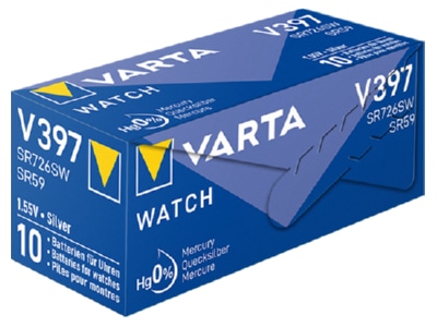 Product image back Varta V 397 Stk 1 Battery Button cell 23mAh 1 55V