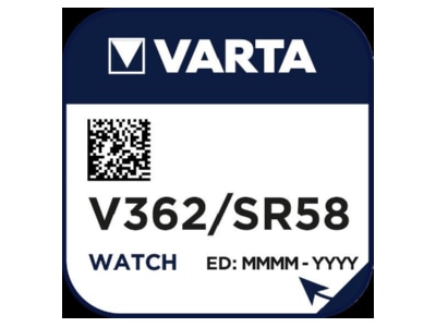 Product image Varta V 362 Stk 1 Battery Button cell 21mAh 1 55V
