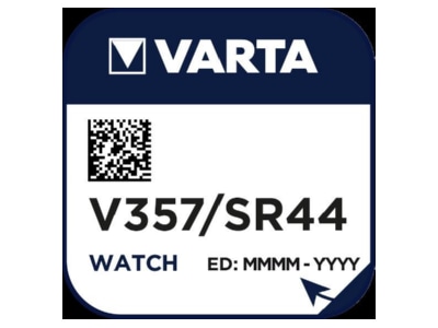 Product image Varta V 357 Stk 1 Battery Button cell 145mAh 1 55V
