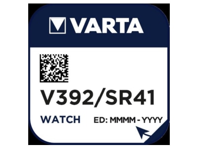 Product image Varta V 392 Stk 1 Battery Button cell 40mAh 1 55V
