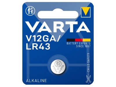 Product image Varta V 12 GA Bli 1 Battery Button cell 80mAh 1 5V
