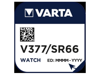 Product image Varta V 377 Stk 1 Battery Button cell 24mAh 1 55V

