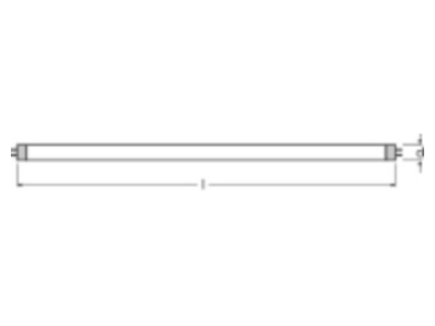 Mazeichnung LEDVANCE HO 54W 865 Leuchtstofflampe LUMILUX T5 kws FLH1