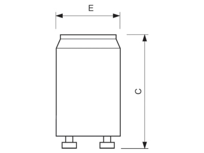 Ma�zeichnung Philips Licht S 10 Starter f Einzelschaltung 4 65W