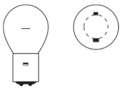 Dimensional drawing LEDVANCE SIG 1220 Traffic signalling lamp 20W 12V BA20d