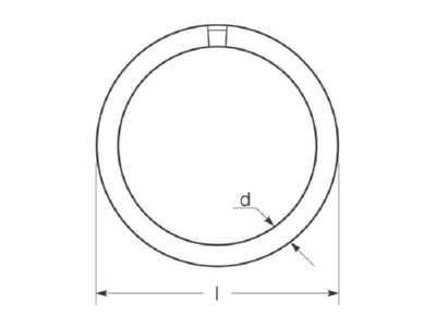 Dimensional drawing Radium NL T9 40W 840C G10Q Fluorescent lamp ring shape 40W 29mm
