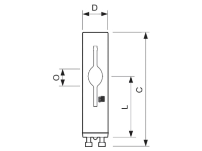 Dimensional drawing Philips Licht CDM Tm Mini 20W 830 Metal halide lamp 20W GU6 5 12 5x56 2mm