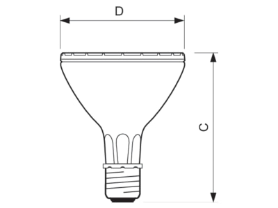 Ma�zeichnung Philips Licht CDM R Elite 24188100 Halogenmetalldampflampe 70W 930PAR30L 30D CDM R Elite24188100