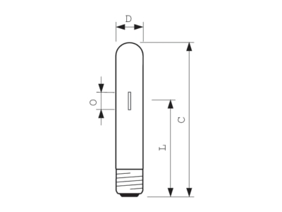 Dimensional drawing Signify Lampen HPI T 1000W Metal halide lamp 985W E40 65x372mm