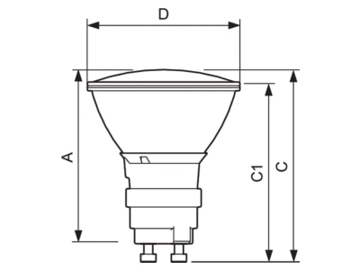 Ma�zeichnung Philips Licht CDM Rm Mini 16300800 Entladungslampe 35W 930 MR16 25D CDM Rm Mini16300800