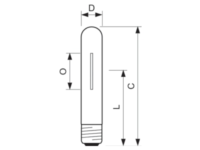 Dimensional drawing Philips Licht SON T APIA  93358100 High pressure sodium lamp 54W E27