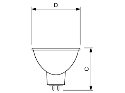 Dimensional drawing Philips Licht 6834 100W GZ6 35 12V Studio projection photo lamp 100W 12V